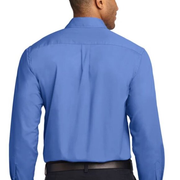 Easy Care Wrinkle Resistant Long Sleeve Button Down Shirt w/ Pocket - Picture 2 of 8